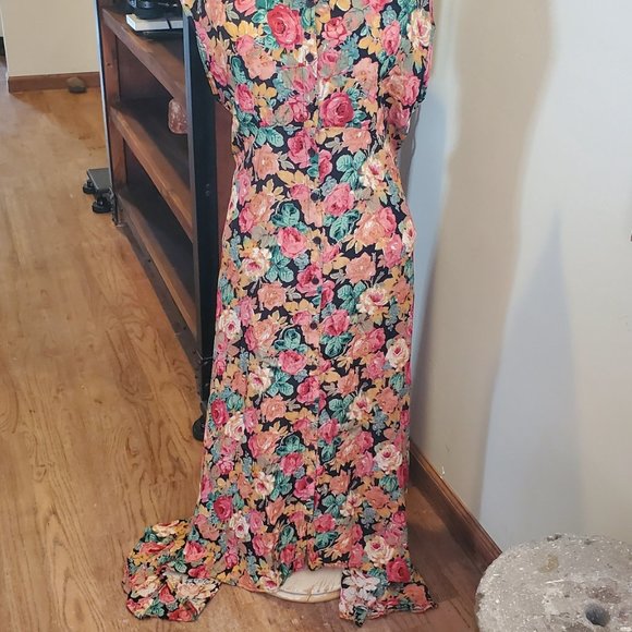 Vintage 90's grunge floral maxi dress - Picture 2 of 9